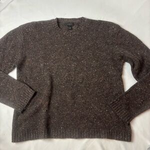 Vintage Sundance Men’s Wool Cashmere Brown Flecked Pullover V-Neck Sweater Sz L